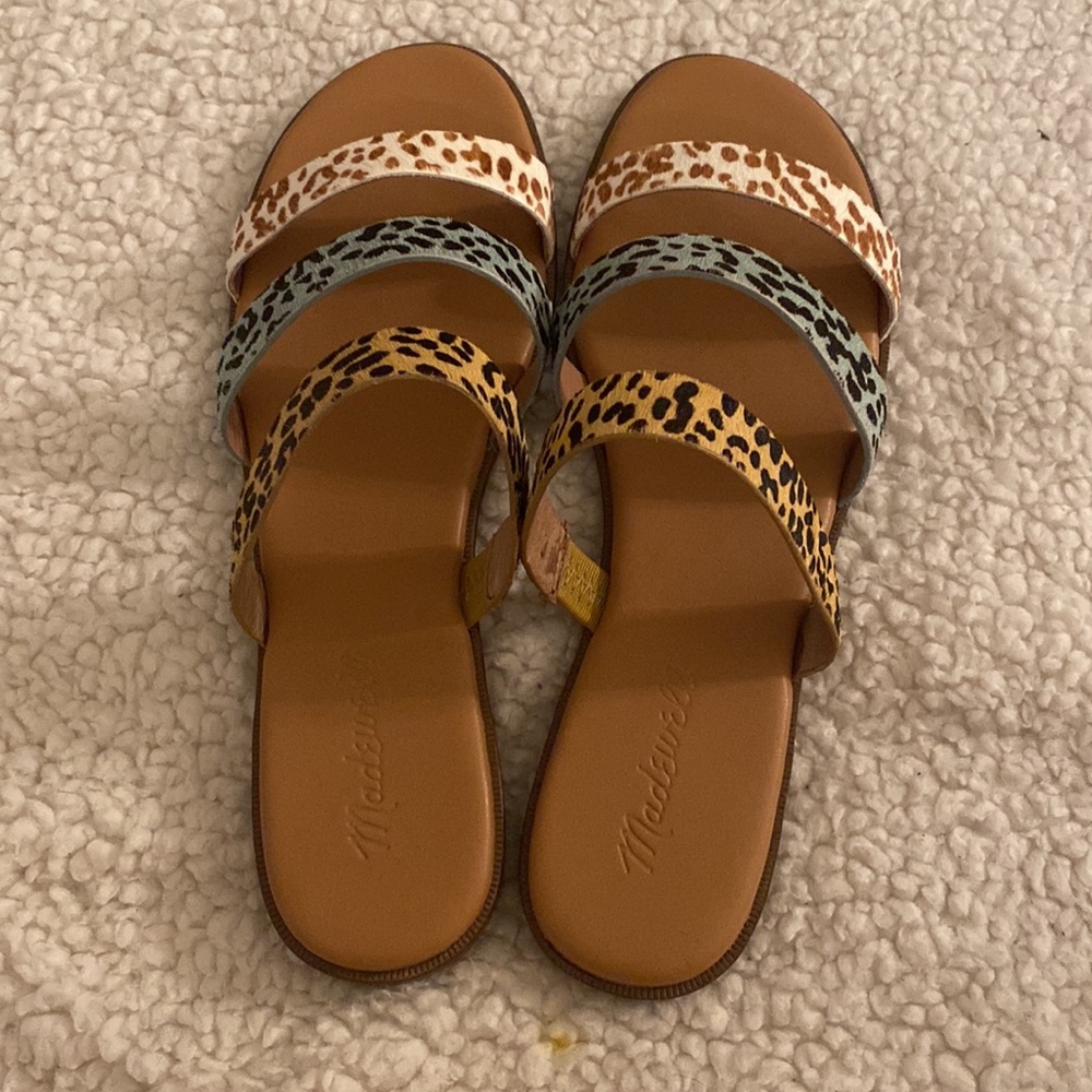 Madewell The Ilana Slide Sandal in Calf Hair - Picture 4 of 6